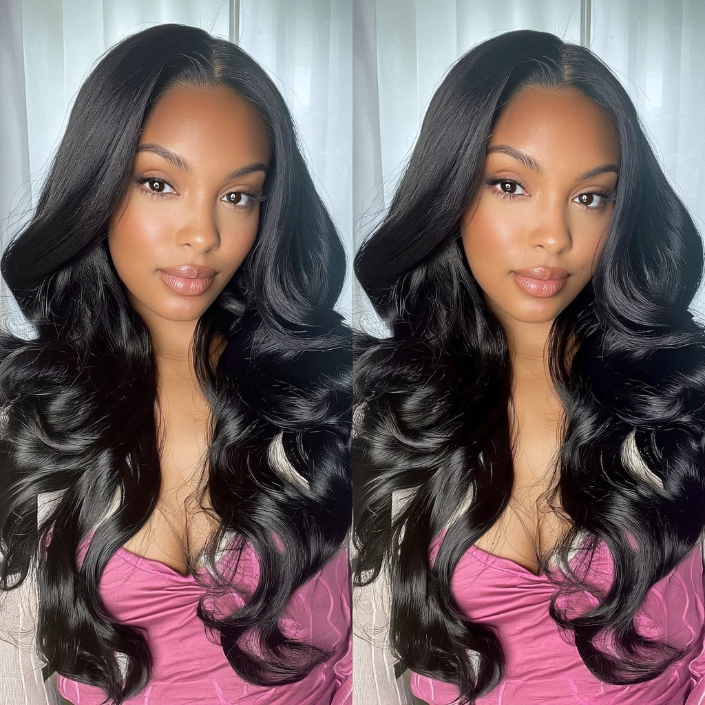 Long Yaki Straight Black Lace Front Wig (13x6) - Paisley