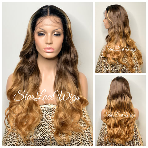Long Burgundy Red Lace Front Wig (6x13) Free Part - Sharon
