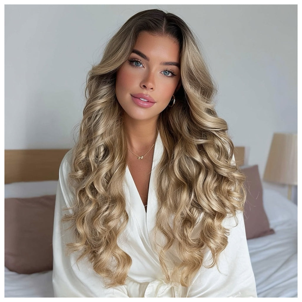 Long Curly Blonde HD Lace Front Wig (13x6) Free Part - Amira