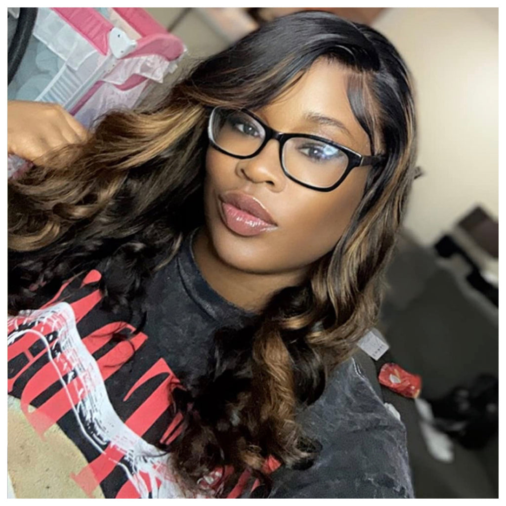 Long Human Hair Lace Front Wig 13x4 Body Wave 1b/30 - Sindy