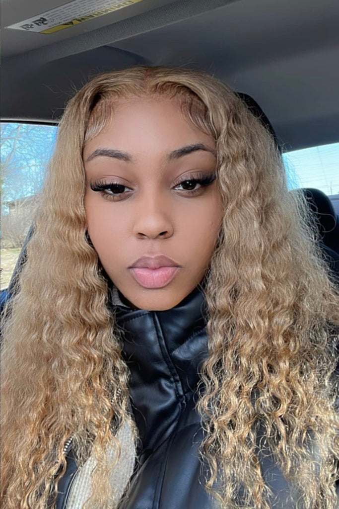 Long #27 Blonde Human Hair HD Lace Front Wig 13x4 Deep Wave - Skye