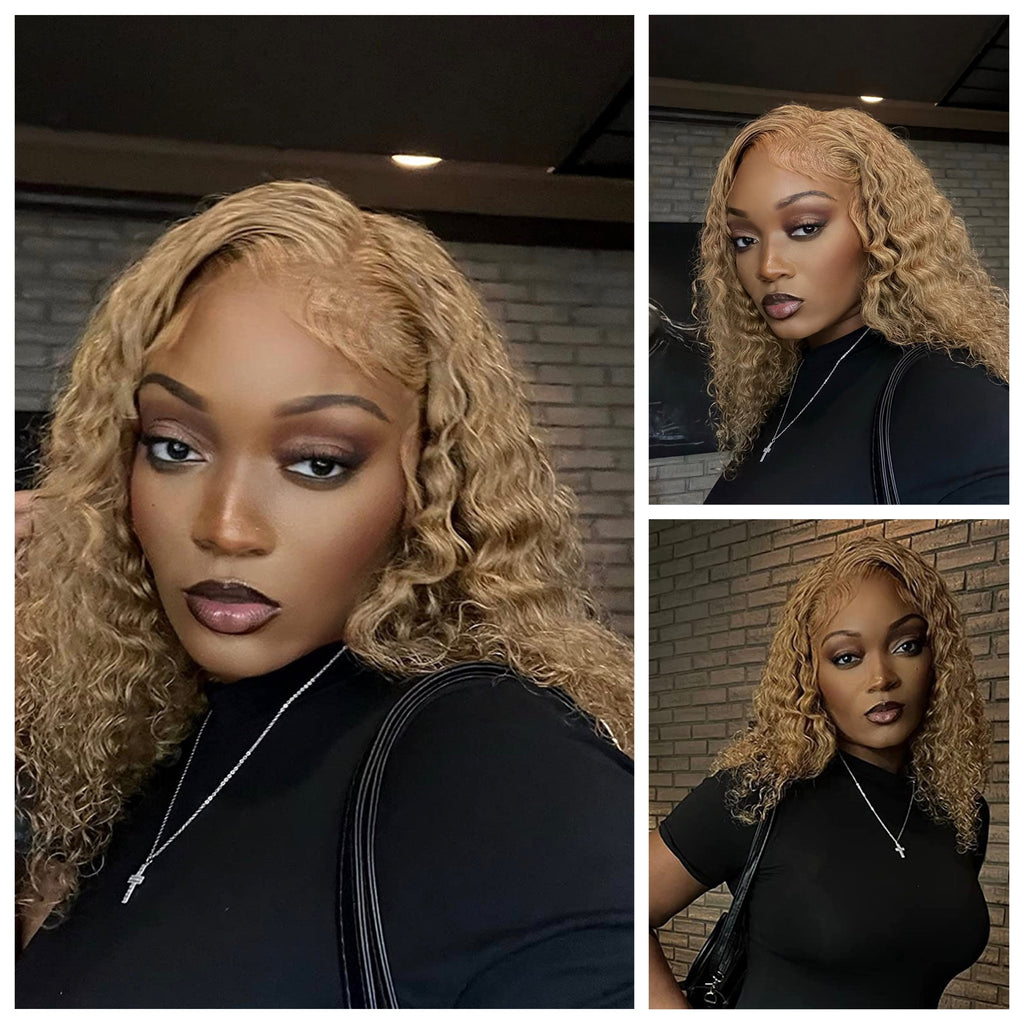 Long #27 Blonde Human Hair HD Lace Front Wig 13x4 Deep Wave - Skye