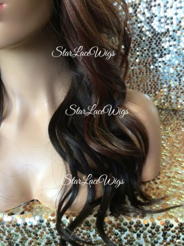 Synthetic Lace Front Wig With Bangs