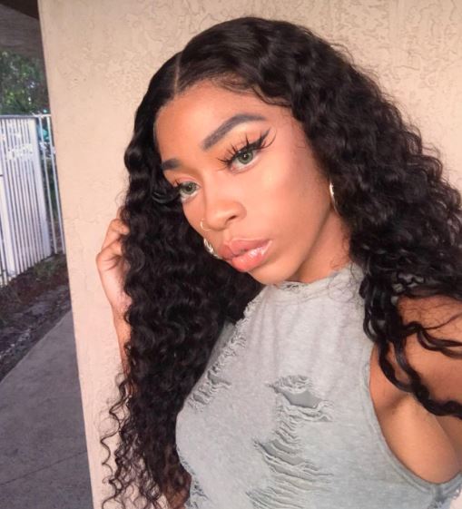 Human Hair Lace Front Wig 13x4 Deep Wave Natural Black - Raina