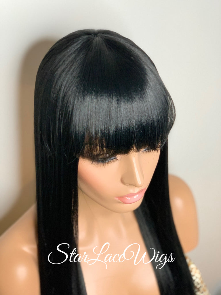 Long Straight Wig With Chinese Bangs - Egypt
