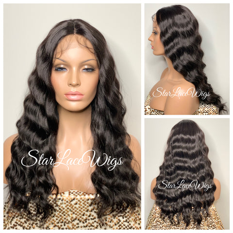 Long Burgundy Red Lace Front Wig (6x13) Free Part - Sharon