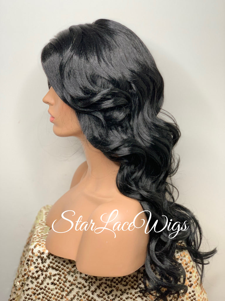 Long Loose Curl Synthetic Lace Front Wig Layers - Taylor