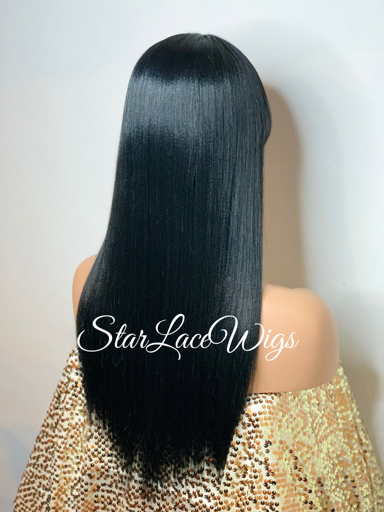 Long Straight Wig With Chinese Bangs - Egypt