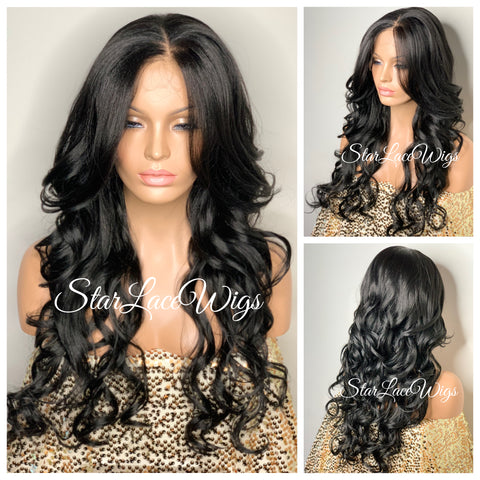 Long Burgundy Red Lace Front Wig (6x13) Free Part - Sharon