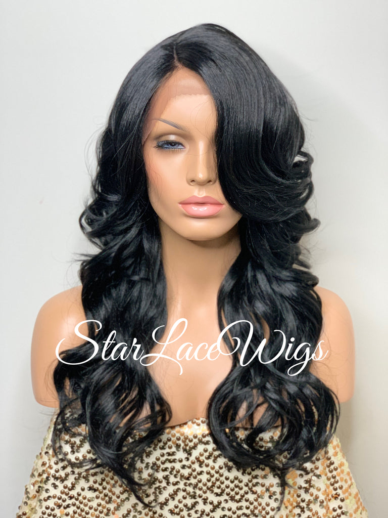 Long Loose Curl Synthetic Lace Front Wig Layers - Taylor