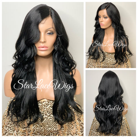 Long Burgundy Red Lace Front Wig (6x13) Free Part - Sharon
