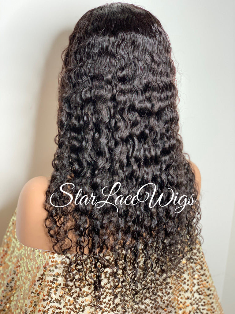 100% Human Hair Lace Front Wig 13x4 Deep Wave Brazilian Pre-Plucked - Dalila