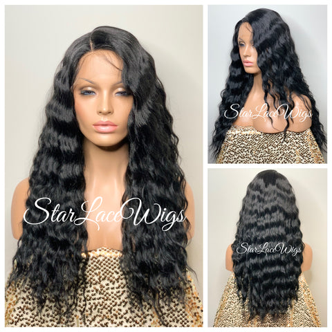 Long Burgundy Red Lace Front Wig (6x13) Free Part - Sharon