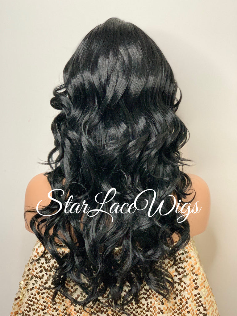 Long Loose Curl Synthetic Lace Front Wig Layers - Taylor