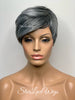 Pixie Cut Wig with Bangs Short Straight Salt & Pepper - Marie