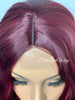 Short Red Wavy Bob Wig Center Part - Mandy