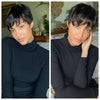Pixie Cut Wig with Bangs Short Straight Black - Rosalie