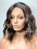 Short Brown Wavy Bob Wig Highlights - Terrie