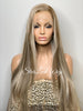 Long Blonde Straight Lace Front Wig (13x4) Ash Platinum Blonde Highlights - Delilah