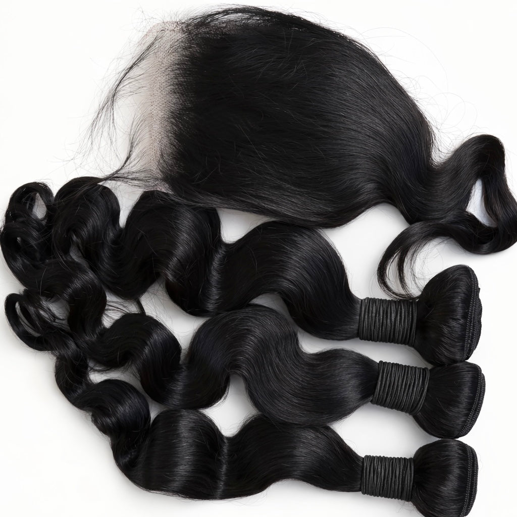 Body Wave Virgin Hair Extensions with (4x4) Closure