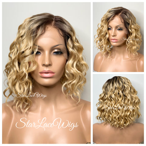 Long HD Lace Front Wig Synthetic Straight Layers Brown Auburn Center Part - Zara