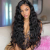 Long Body Wave Black Lace Front Wig (13x6) - Reign