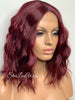 Short Red Wavy Bob Wig Center Part - Mandy