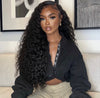 Human Hair Lace Front Wig 13x4 Deep Wave Natural Black - Raina