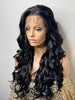 Long Curly Black HD Lace Front Wig (13x6) - Jade