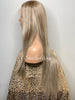 Long Blonde Straight Lace Front Wig (13x4) Ash Platinum Blonde Highlights - Delilah