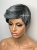 Pixie Cut Wig with Bangs Short Straight Salt & Pepper - Marie