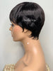 Pixie Cut Wig with Bangs Short Straight Black - Rosalie