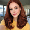Auburn HD Lace Front Wig (13x6) Free Part Bangs - Lydia