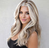 Long Blonde Human Hair Blend HD Lace Front Wig (13x6) - Carrie