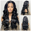 Long Curly Black HD Lace Front Wig (13x6) - Jade