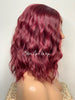 Short Red Wavy Bob Wig Center Part - Mandy