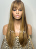 Long Straight Honey Blonde Brown Wig With Bangs - Alina