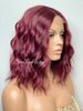 Short Red Wavy Bob Wig Center Part - Mandy