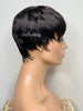 Pixie Cut Wig with Bangs Short Straight Black - Rosalie