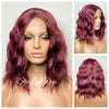 Short Red Wavy Bob Wig Center Part - Mandy