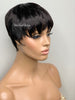 Pixie Cut Wig with Bangs Short Straight Black - Rosalie