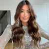 Wavy Brown HD Lace Front Wig With Highlights - Gemma
