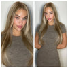 Long Blonde Straight Lace Front Wig (13x4) Ash Platinum Blonde Highlights - Delilah