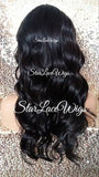 Long Brown Wavy Synthetic Lace Front Wig