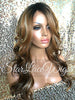 Blonde Brown Auburn Synthetic Lace Wig