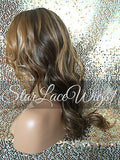 Blonde Brown Auburn Synthetic Lace Wig