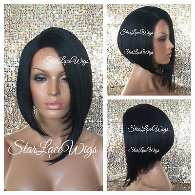 Short Straight Synthetic Lace Front Bob Wig StarLaceWigs