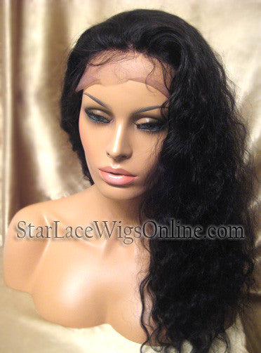 Wavy Custom Human Hair Full Lace Wigs