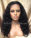 Wavy Custom Human Hair Full Lace Wigs For Black Women