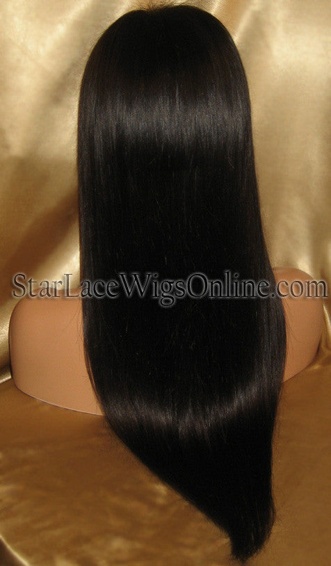 Long Straight Custom Virgin Hair Full Lace Wigs